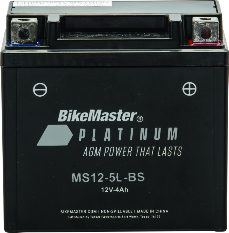 BikeMaster AGM Battery - MS12-5L-BS BikeMaster Batteries  AXOPROS