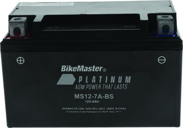 BikeMaster AGM Battery - MS12-7A-BS BikeMaster Batteries  AXOPROS
