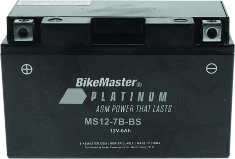 BikeMaster AGM Battery - MS12-7B-BS BikeMaster Batteries  AXOPROS