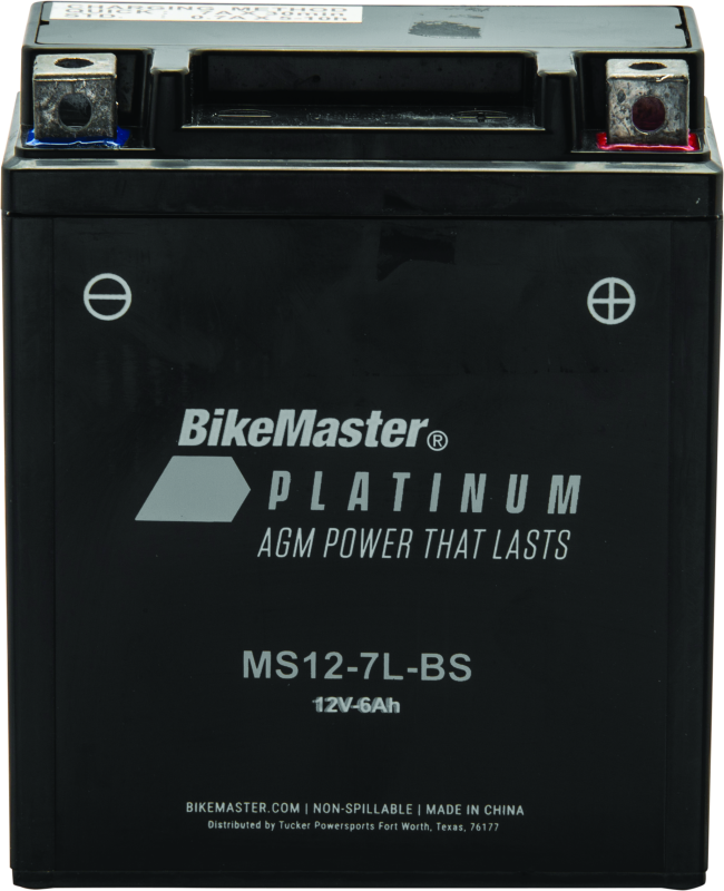 BikeMaster AGM Battery - MS12-7L-BS BikeMaster Batteries  AXOPROS