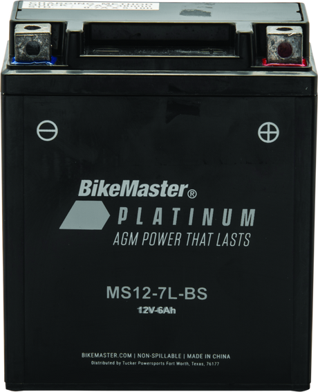 BikeMaster AGM Battery - MS12-7L-BS BikeMaster Batteries  AXOPROS