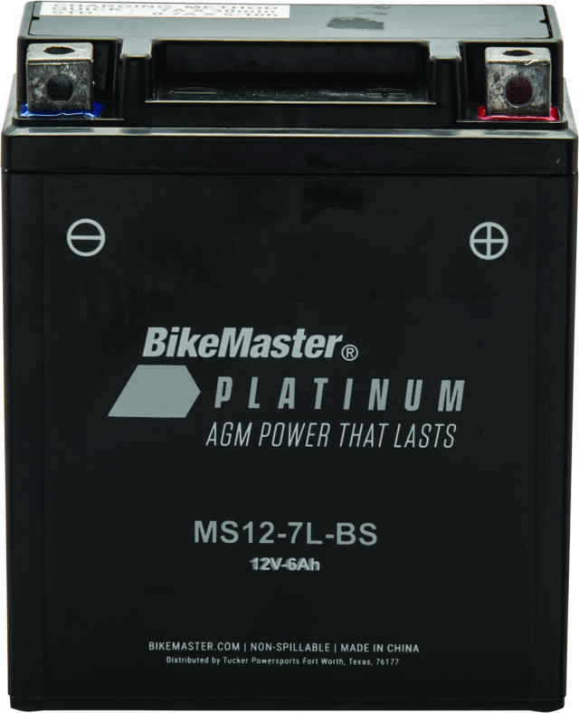 BikeMaster AGM Battery - MS12-7L-BS BikeMaster Batteries  AXOPROS