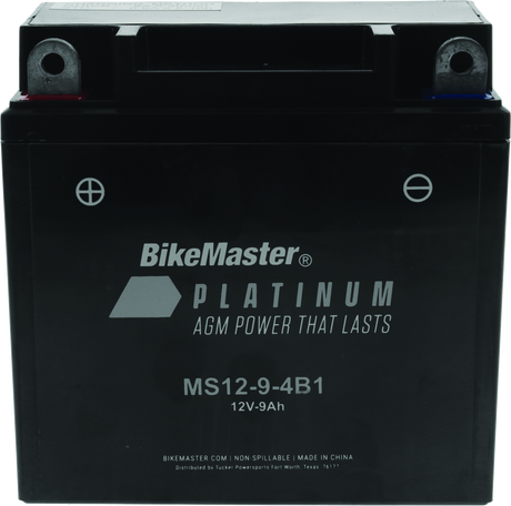 BikeMaster AGM Battery - MS12-9-4B1 BikeMaster Batteries  AXOPROS