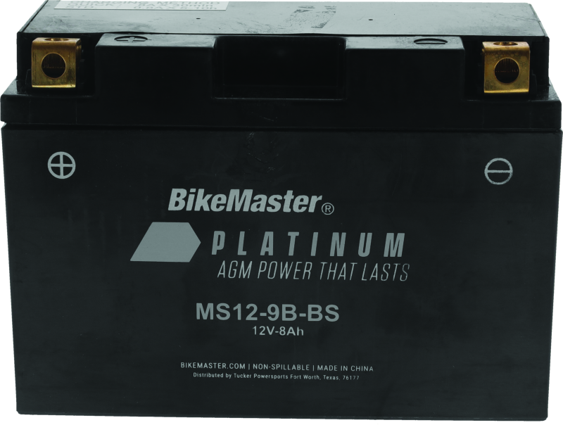 BikeMaster AGM Battery - MS12-9B-BS BikeMaster Batteries  AXOPROS