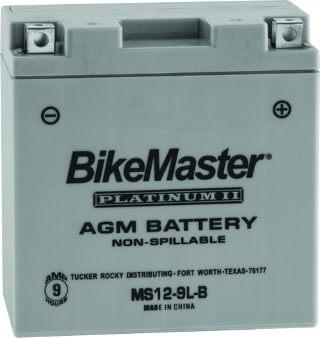 BikeMaster AGM Battery - MS12-9L-B BikeMaster Batteries  AXOPROS
