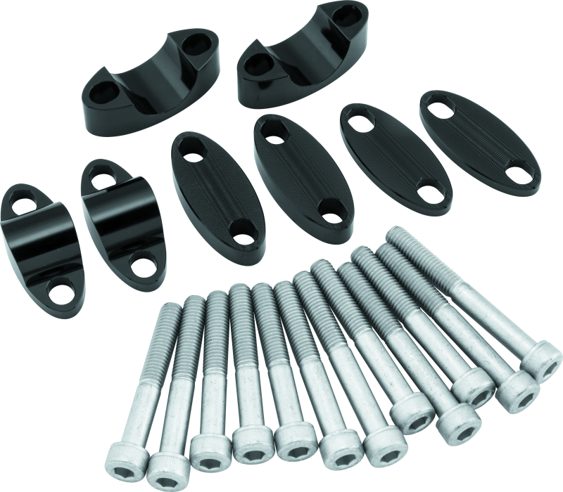 BikeMaster Aluminum Handlebar Risers 1-1/8in - Black BikeMaster Handlebars  AXOPROS