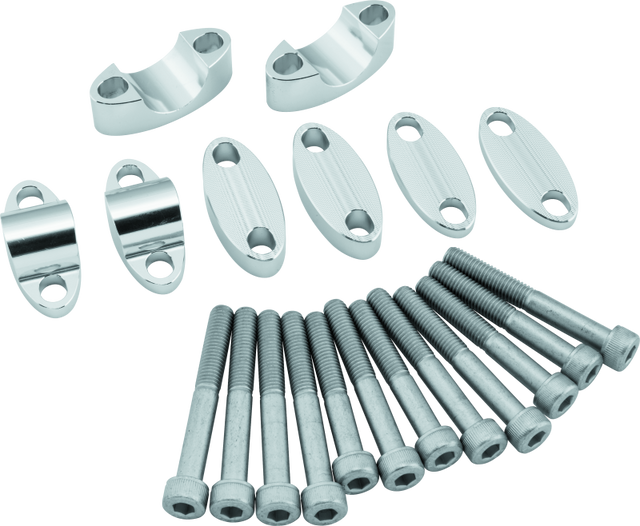 BikeMaster Aluminum Handlebar Risers 1-1/8in - Silver BikeMaster Handlebars  AXOPROS