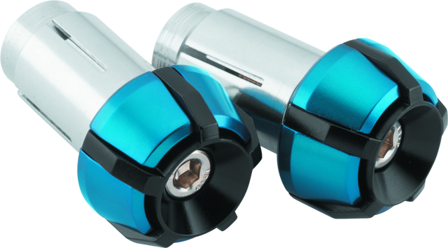 BikeMaster Anti-Vibration Bar Ends - Black/Blue BikeMaster Handlebars  AXOPROS
