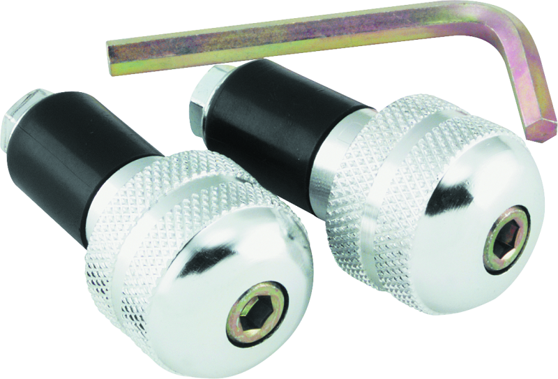 BikeMaster Anti Vibration Bar Ends - Silver BikeMaster Handlebars  AXOPROS