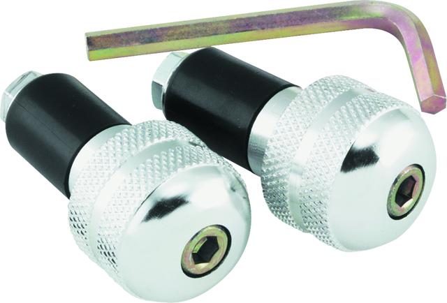 BikeMaster Anti Vibration Bar Ends - Silver BikeMaster Handlebars  AXOPROS