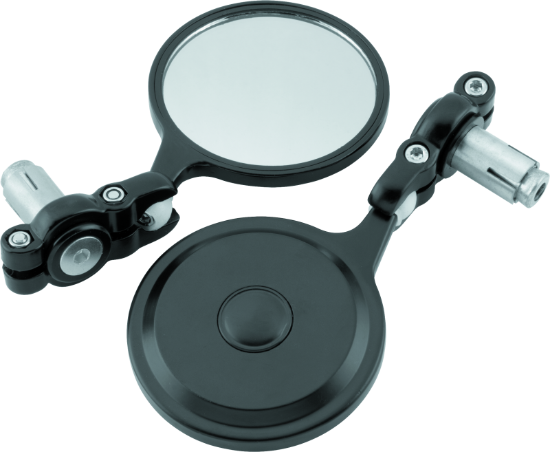 BikeMaster Barend Mirror Folding 7/18in Handlebars - Pair - Black BikeMaster Side Mirrors  AXOPROS