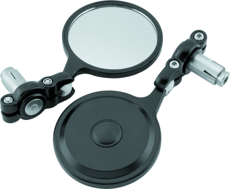BikeMaster Barend Mirror Folding 7/18in Handlebars - Pair - Black BikeMaster Side Mirrors  AXOPROS