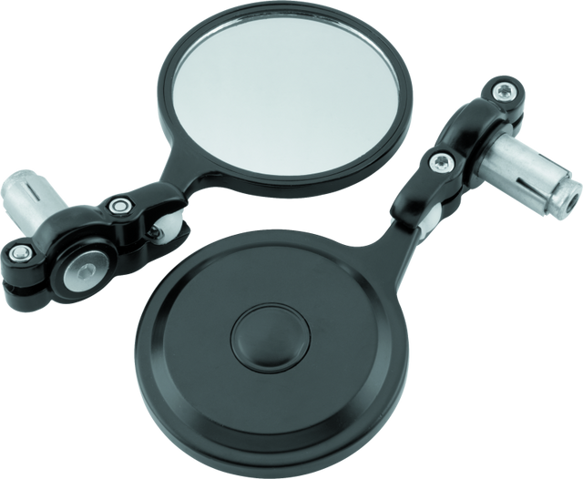 BikeMaster Barend Mirror Folding 7/18in Handlebars - Pair - Black BikeMaster Side Mirrors  AXOPROS