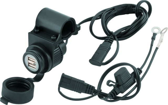 BikeMaster Dual USB Socket w/ Bracket BikeMaster Light Accessories and Wiring  AXOPROS