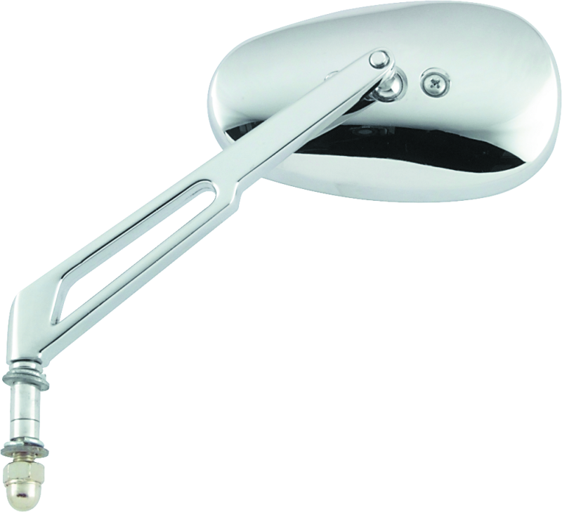 BikeMaster Harley Highrise Mirror 6-1/16in Stem - Each - Chrome BikeMaster Side Mirrors  AXOPROS