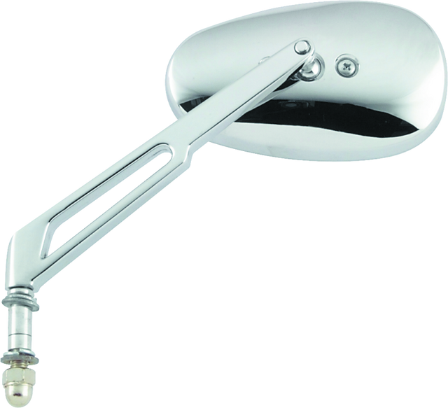 BikeMaster Harley Highrise Mirror 6-1/16in Stem - Each - Chrome BikeMaster Side Mirrors  AXOPROS