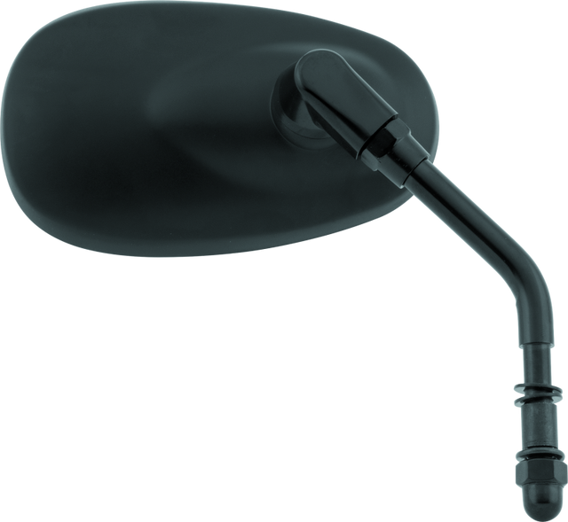 BikeMaster Harley Oval Mini Mirror - Each - Matte Black BikeMaster Side Mirrors  AXOPROS