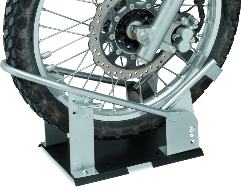 BikeMaster Heavy Duty Wheel Chock - Silver BikeMaster Bike Racks  AXOPROS