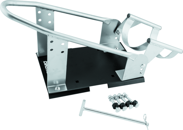 BikeMaster Heavy Duty Wheel Chock - Silver BikeMaster Bike Racks  AXOPROS