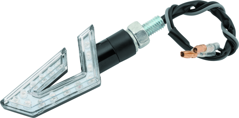 BikeMaster LED Director Turn Signals Pair - Black/Amber BikeMaster Sidemarkers & Indicators  AXOPROS