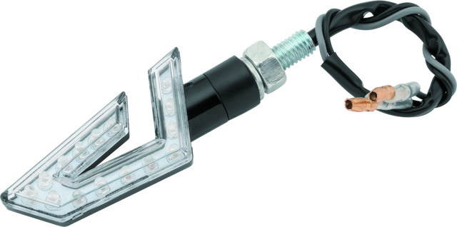 BikeMaster LED Director Turn Signals Pair - Black/Amber BikeMaster Sidemarkers & Indicators  AXOPROS