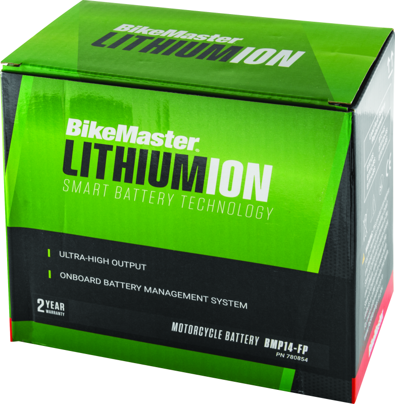 BikeMaster Lithium Ion 2.0 Battery BMP14-FP BikeMaster Batteries  AXOPROS