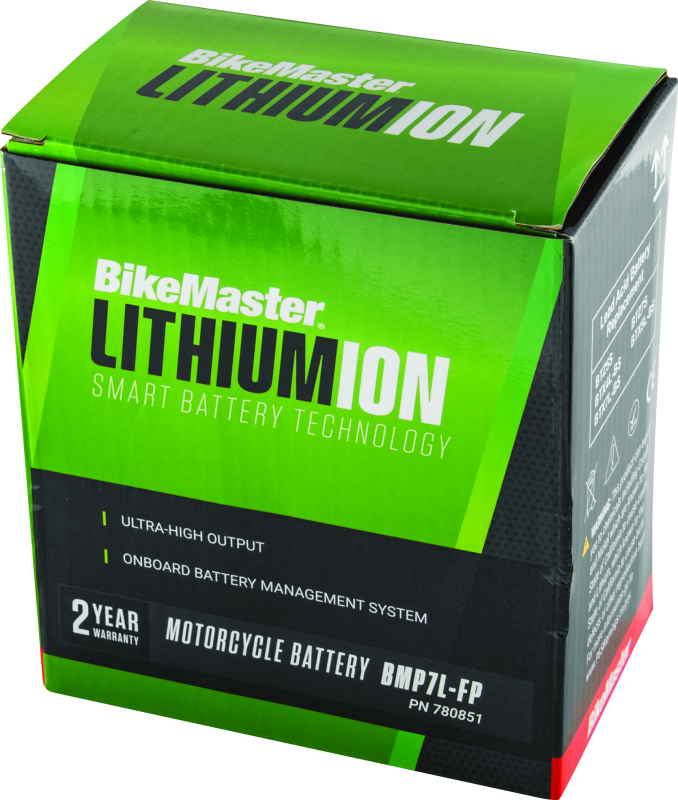 BikeMaster Lithium Ion 2.0 Battery BMP7L-FP BikeMaster Batteries  AXOPROS