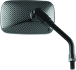 BikeMaster Mini Rectangle Mirror 10mm - Carbon Fiber - Each BikeMaster Side Mirrors  AXOPROS