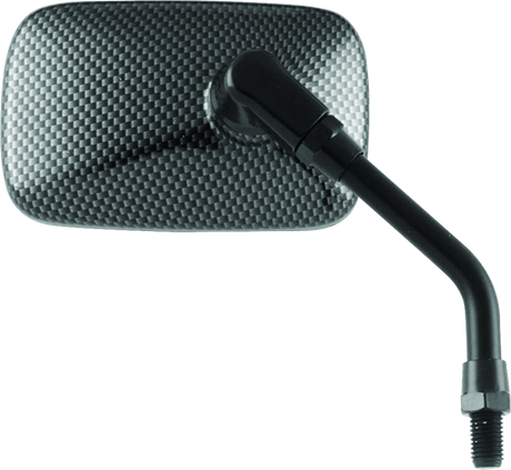 BikeMaster Mini Rectangle Mirror 10mm - Carbon Fiber - Each BikeMaster Side Mirrors  AXOPROS