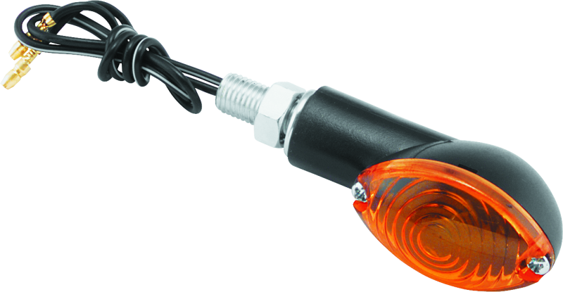 BikeMaster Ministalk Marker Light Oval - Black/Amber BikeMaster Sidemarkers & Indicators  AXOPROS