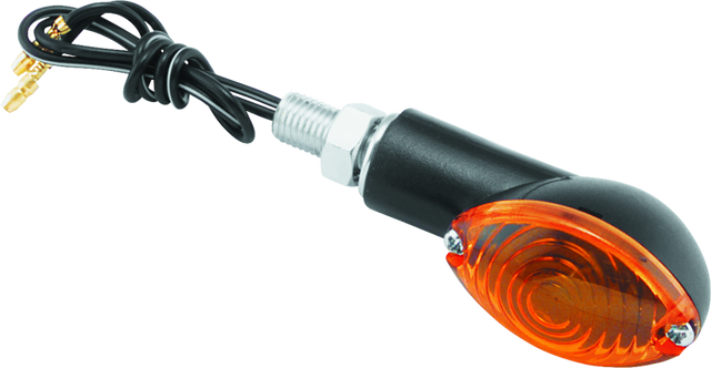 BikeMaster Ministalk Marker Light Oval - Black/Amber BikeMaster Sidemarkers & Indicators  AXOPROS