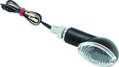 BikeMaster Ministalk Marker Light Oval - Black/Clear BikeMaster Sidemarkers & Indicators  AXOPROS