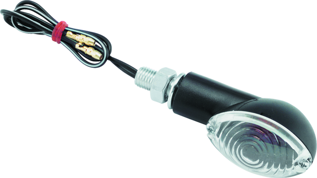 BikeMaster Ministalk Marker Light Oval - Black/Clear BikeMaster Sidemarkers & Indicators  AXOPROS