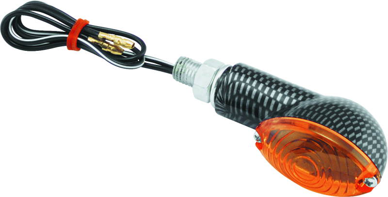 BikeMaster Ministalk Marker Light Oval Carbon/Amber BikeMaster Sidemarkers & Indicators  AXOPROS