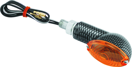 BikeMaster Ministalk Marker Light Oval Carbon/Amber BikeMaster Sidemarkers & Indicators  AXOPROS