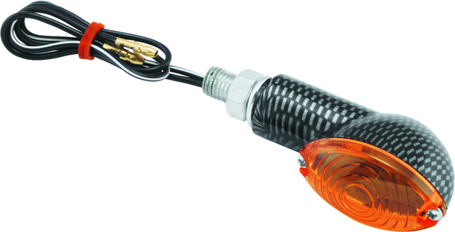 BikeMaster Ministalk Marker Light Oval Carbon/Amber BikeMaster Sidemarkers & Indicators  AXOPROS