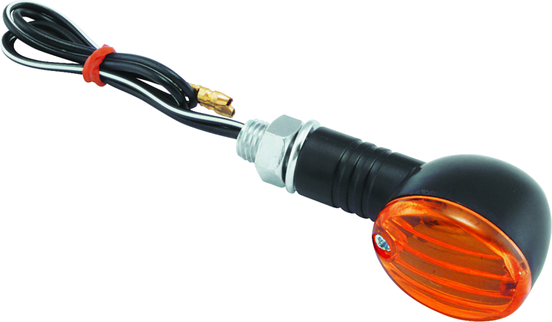 BikeMaster Ministalk Marker Light Round - Black/Amber BikeMaster Sidemarkers & Indicators  AXOPROS