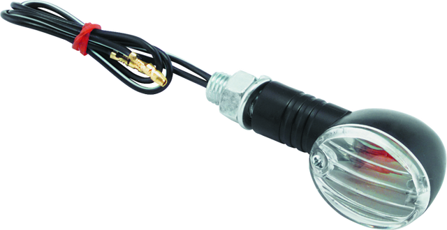 BikeMaster Ministalk Marker Light Round - Black/Clear BikeMaster Sidemarkers & Indicators  AXOPROS