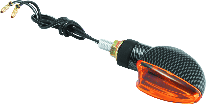 BikeMaster Ministalk Marker Light V-Shape Carbon/Amber BikeMaster Sidemarkers & Indicators  AXOPROS