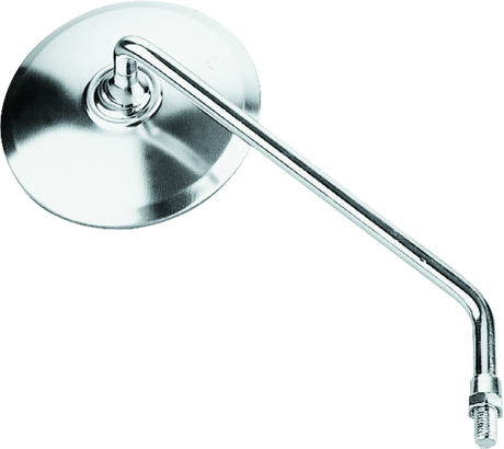 BikeMaster Round Mirror 10mm Left - Stainless BikeMaster Side Mirrors  AXOPROS