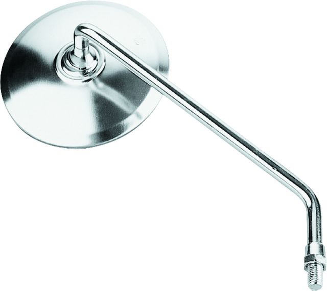 BikeMaster Round Mirror 10mm Left - Stainless BikeMaster Side Mirrors  AXOPROS