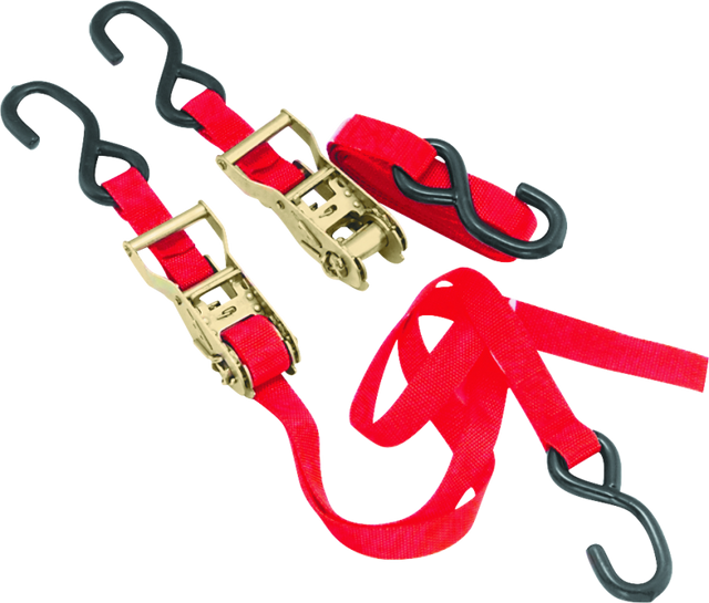 BikeMaster Tiedown 1in Rachet - Red BikeMaster Cargo Tie-Downs  AXOPROS