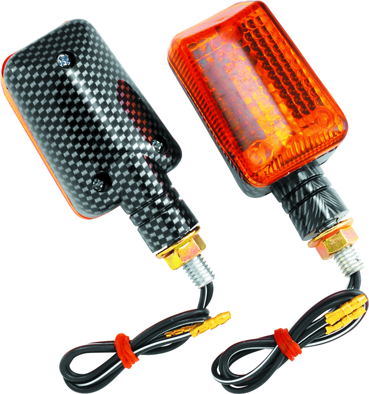 BikeMaster Universal Ministalk Marker Light - Carbon/Amber BikeMaster Sidemarkers & Indicators  AXOPROS