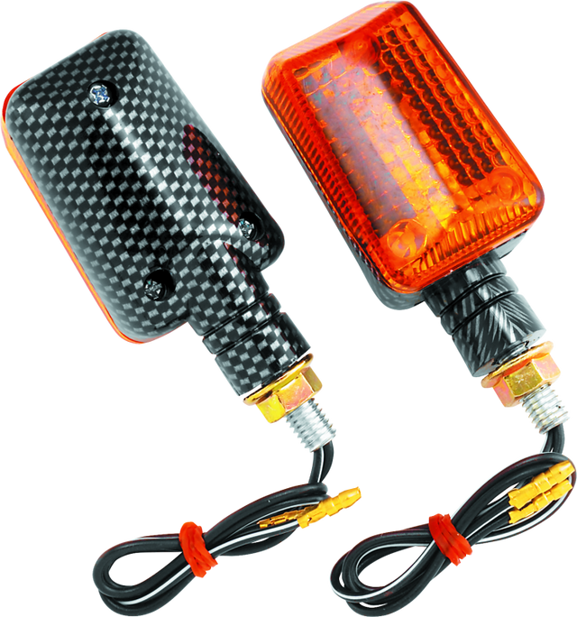 BikeMaster Universal Ministalk Marker Light - Carbon/Amber BikeMaster Sidemarkers & Indicators  AXOPROS