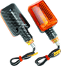 BikeMaster Universal Ministalk Marker Light - Carbon/Amber BikeMaster Sidemarkers & Indicators  AXOPROS