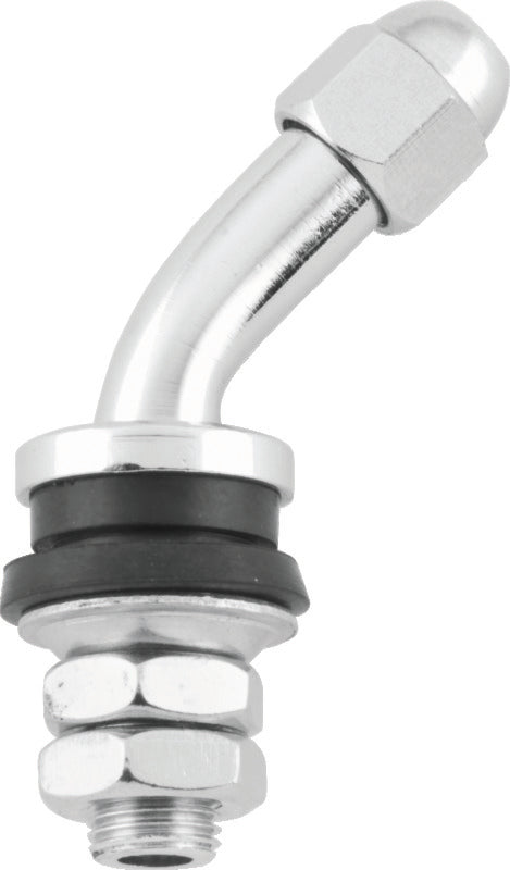 BikeMaster Valve Stem 45Deg Chrome Ea. BikeMaster Valve Stems  AXOPROS