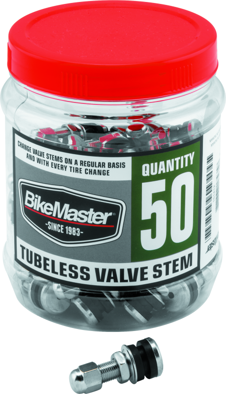 BikeMaster Valve Stem Chrome Tubeless Tub 50 BikeMaster Valve Stems  AXOPROS