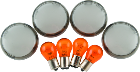 Bikers Choice 00-10 FXST FXD Smoked Turn Signal Lens & Amber Bulb Kit Replaces H-D 69304-02 Bikers Choice Lights Corner  AXOPROS