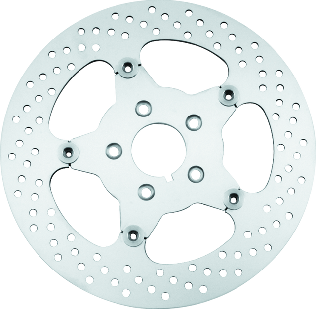 Bikers Choice 00-17 Big Twin 11.5 Inch Polished Front Stainless Mirror Fltg Rotor Repl H-D 44156-00 Bikers Choice Brake Rotors - Drilled  AXOPROS