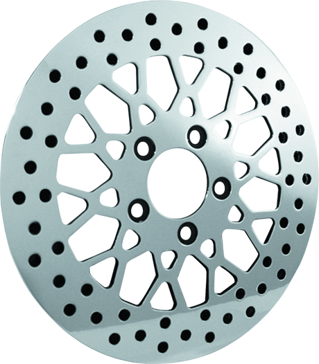 Bikers Choice 11.5 Inch Front Mesh Brake Rotor 84-16 Big Twin & XL Except 06-17 FXD 08-17 FLH FLT Bikers Choice Brake Rotors - Drilled  AXOPROS